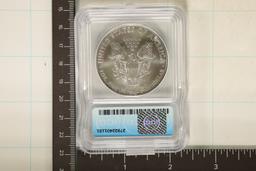 2015 AMERICAN SILVER EAGLE ICG MS70 1 OZ. SILVER