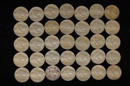35-FULL DATE 1935-D BUFFALO NICKELS