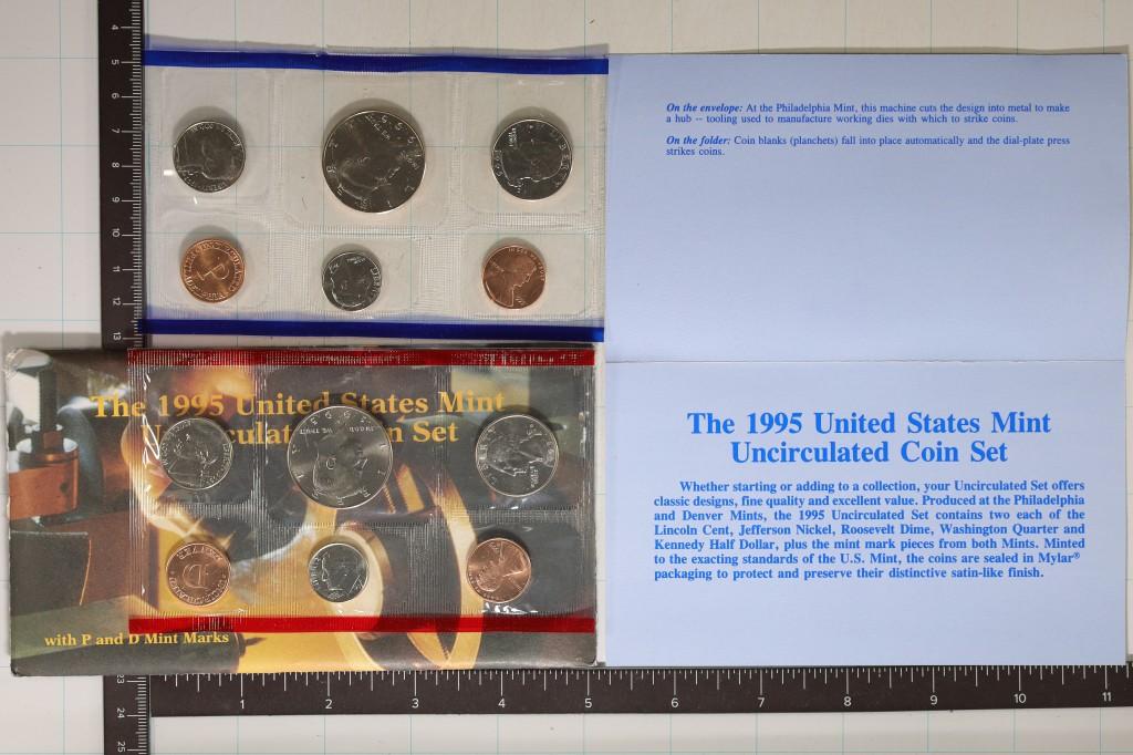 1995 US MINT SET (UNC) P/D (WITH ENVELOPE)