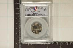 2005-P BISON NICKEL PCGS MS68 SATIN FINISH