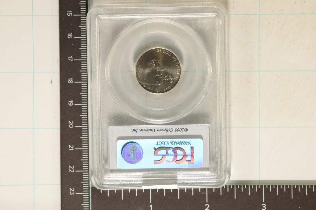 2005-P BISON NICKEL PCGS MS68 SATIN FINISH
