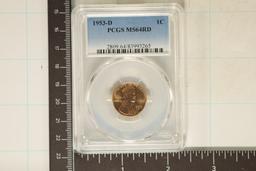 1953-D LINCOLN WHEAT CENT PCGS MS64RD
