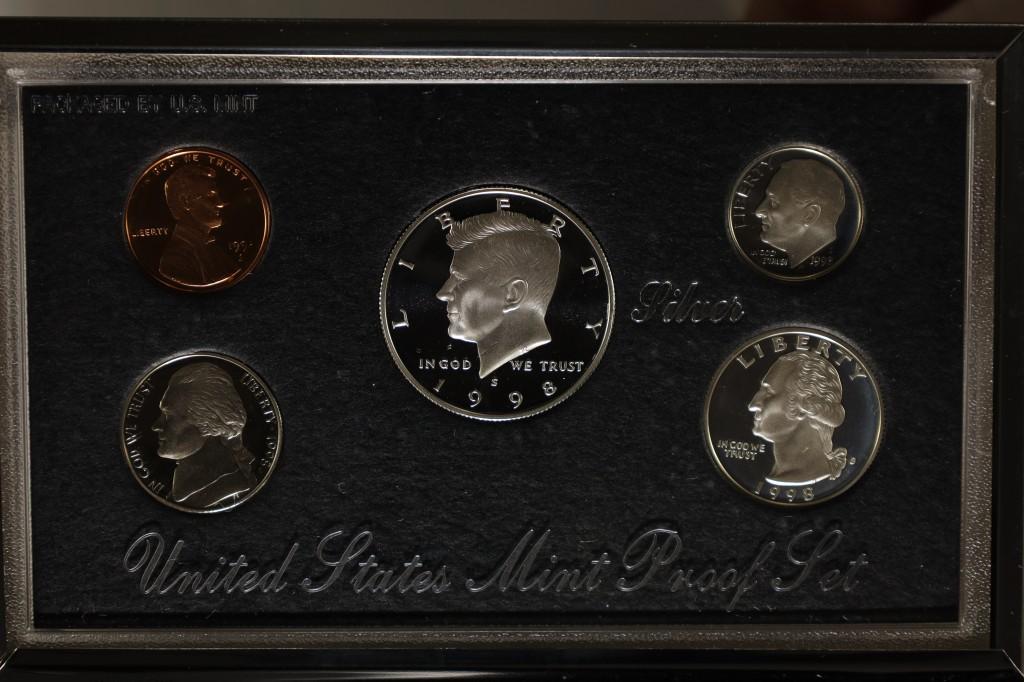 1998 US SILVER PREMIER PROOF SET (WITH BOX)