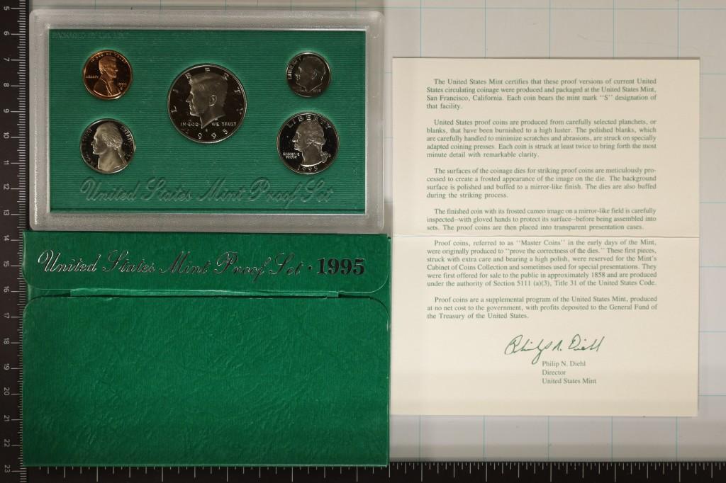 1995 US PROOF SET (WITH BOX) & WITH CERTIFICATE