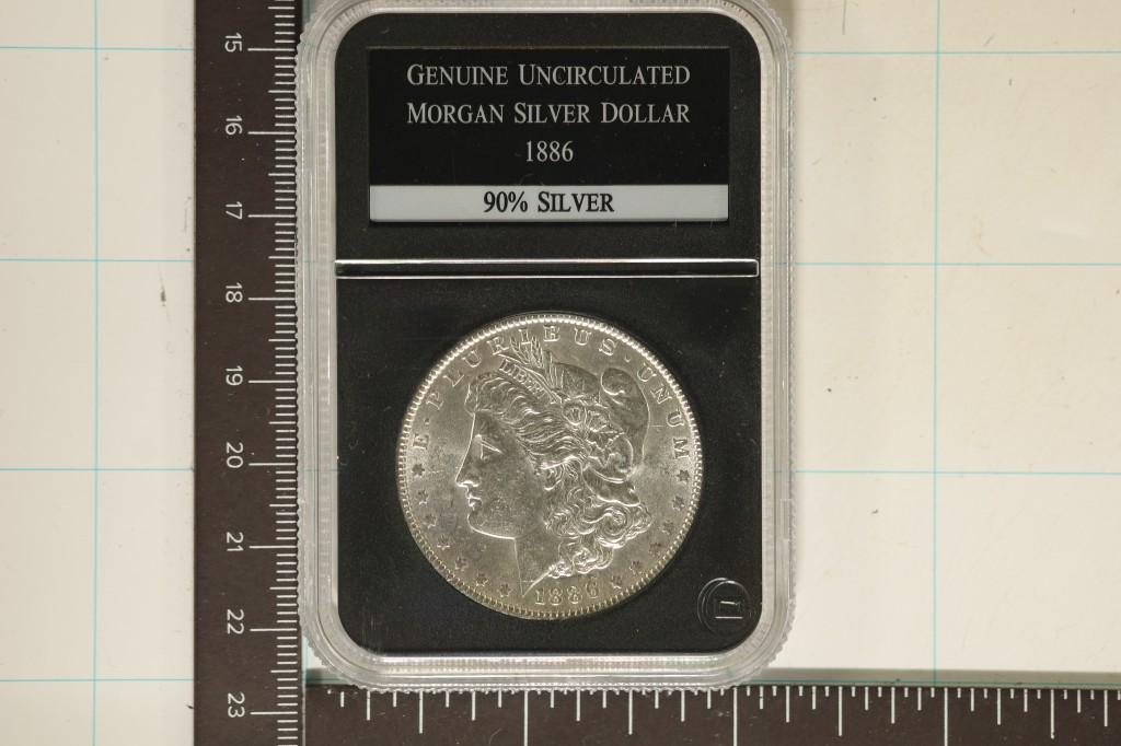1886 MORGAN SILVER DOLLAR GEM UNC