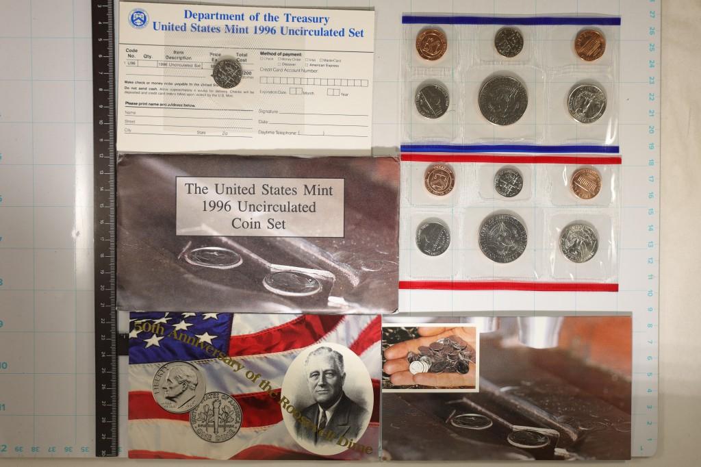 1996 US MINT SET (UNC) P/D (WITH ENVELOPE)