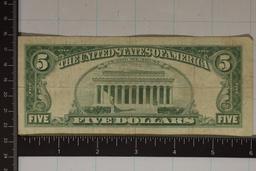 1963-A $5 GREEN SEAL STAR NOTE