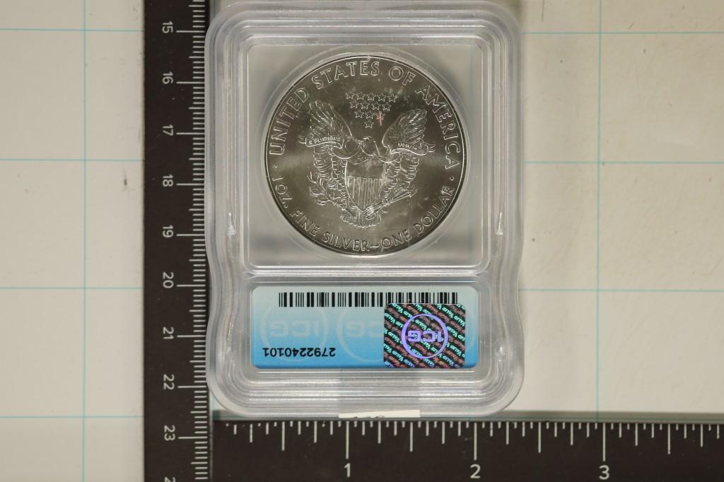 2015 AMERICAN SILVER EAGLE ICG MS70