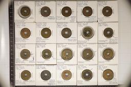 20-ERROR CHINESE CASH COINS: 1796-1908.