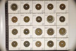 20-ERROR CHINESE CASH COINS: 1796-1908.