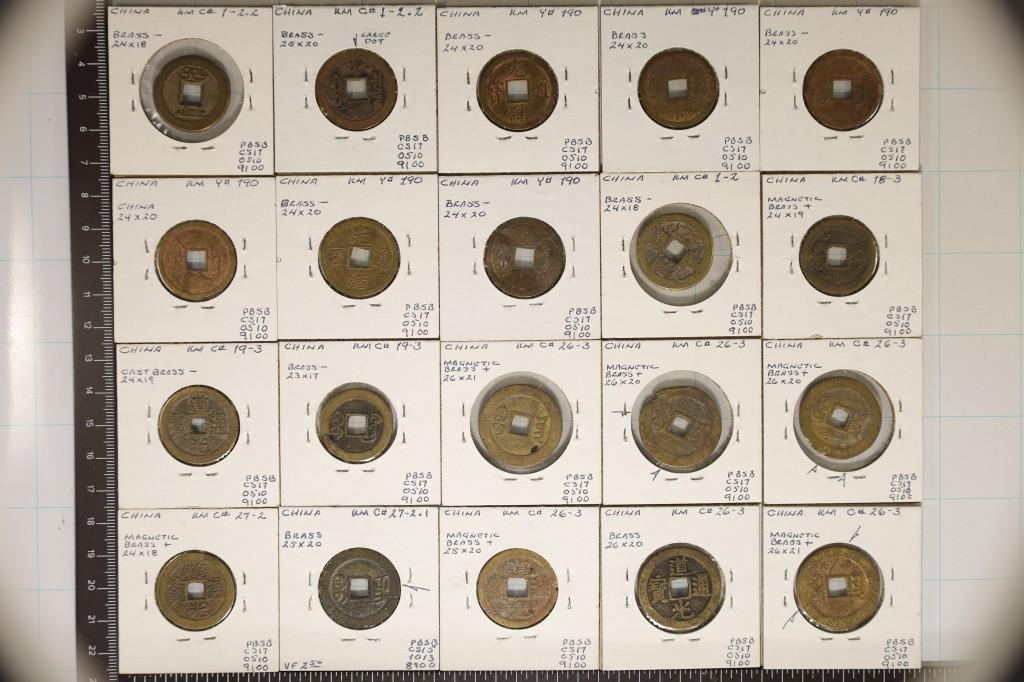 20-ERROR CHINESE CASH COINS: 1796-1908.