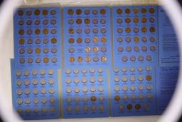 3-LINCOLN CENT WHITMAN ALBUMS 63 COINS TOTAL