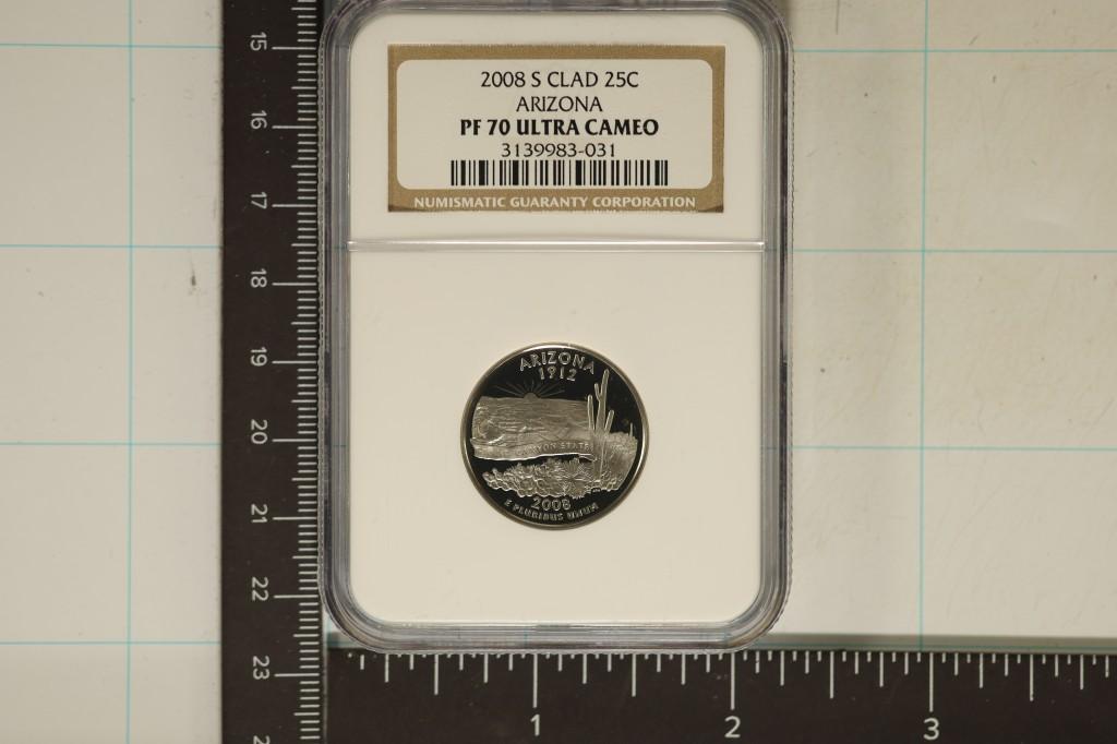 2008-S ARIZONA QUARTER NGC PF70 ULTRA CAMEO