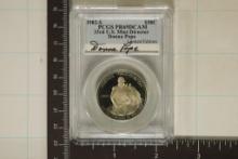 DONNA POPE SIGNED 1982-S SILVER US HALF DOLLAR