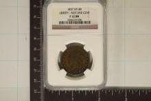 1837 HARD TIMES TOKEN-48 LIBERTY NOT ONE CENT