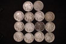 14-BUFFALO NICKELS: 1-1923-S, 6-1919, 6-19123-P