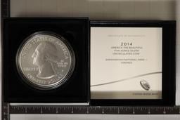 2014-P 5 OZ. SILVER US SHENANDOAH ROUND