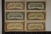 6 JAPANESE GOVERNMENT OCCUPATION CURRENCY: