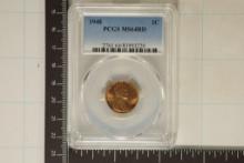 1948 LINCOLN WHEAT CENT PCGS MS64RD