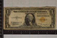 1935-A US $1 NORTH AFRICA YELLOW SEAL SILVER