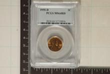 1955-D LINCOLN WHEAT CENT PCGS MS64RD