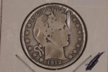 1912 SILVER BARBER HALF DOLLAR