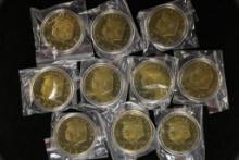 10 GOLD GILDED 2024 TRUMP "THE REVENGE TOUR"