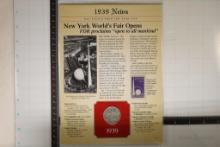 1939 SILVER WALKING LIBERTY HALF DOLLAR & STAMP