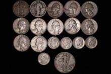 $4 FACE VALUE OF 90% US SILVER COINS: 1-1943