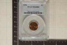 1956 LINCOLN WHEAT CENT PCGS MS64RD
