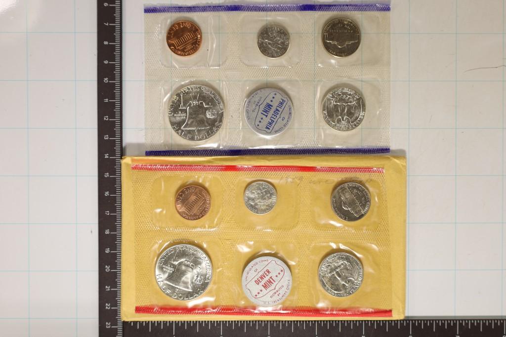 1959 SILVER P & D US MINT SET WITH 2-SILVER FHD'S