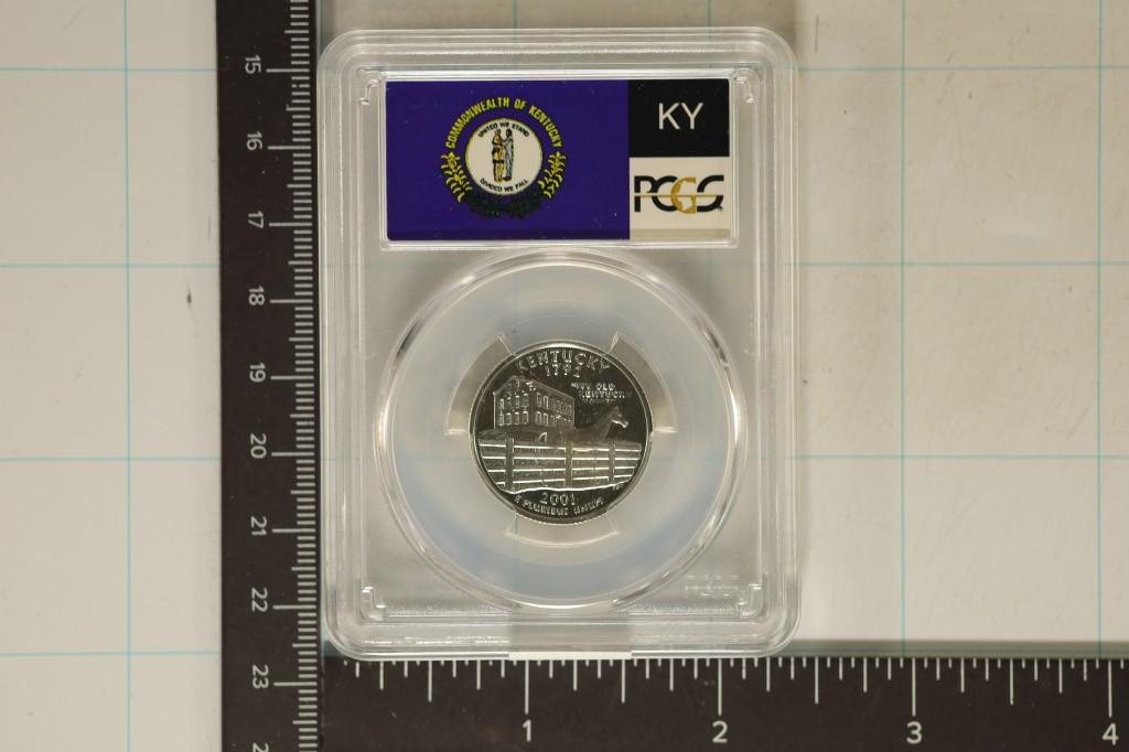 2001-S SILVER KENTUCKY QUARTER PCGS PR69 DCAM