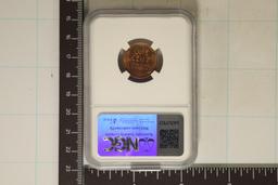 1958-D LINCOLN WHEAT CENT NGC MS66 RED