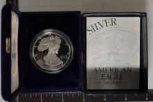1995-P PROOF AMERICAN SILVER EAGLE IN BOX WITH