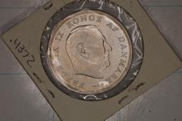 1964 DENMARK SILVER 5 KRONER BU COIN .4372 OZ. ASW