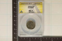 1919-S BUFFALO NICKEL ANACS AG3 DETAILS CLEANED