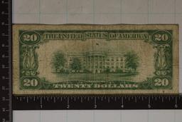 1934-A US $20 FRN GREEN SEAL NOTE