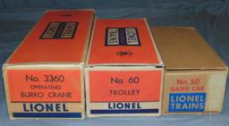3 Boxed Lionel Motorized Units