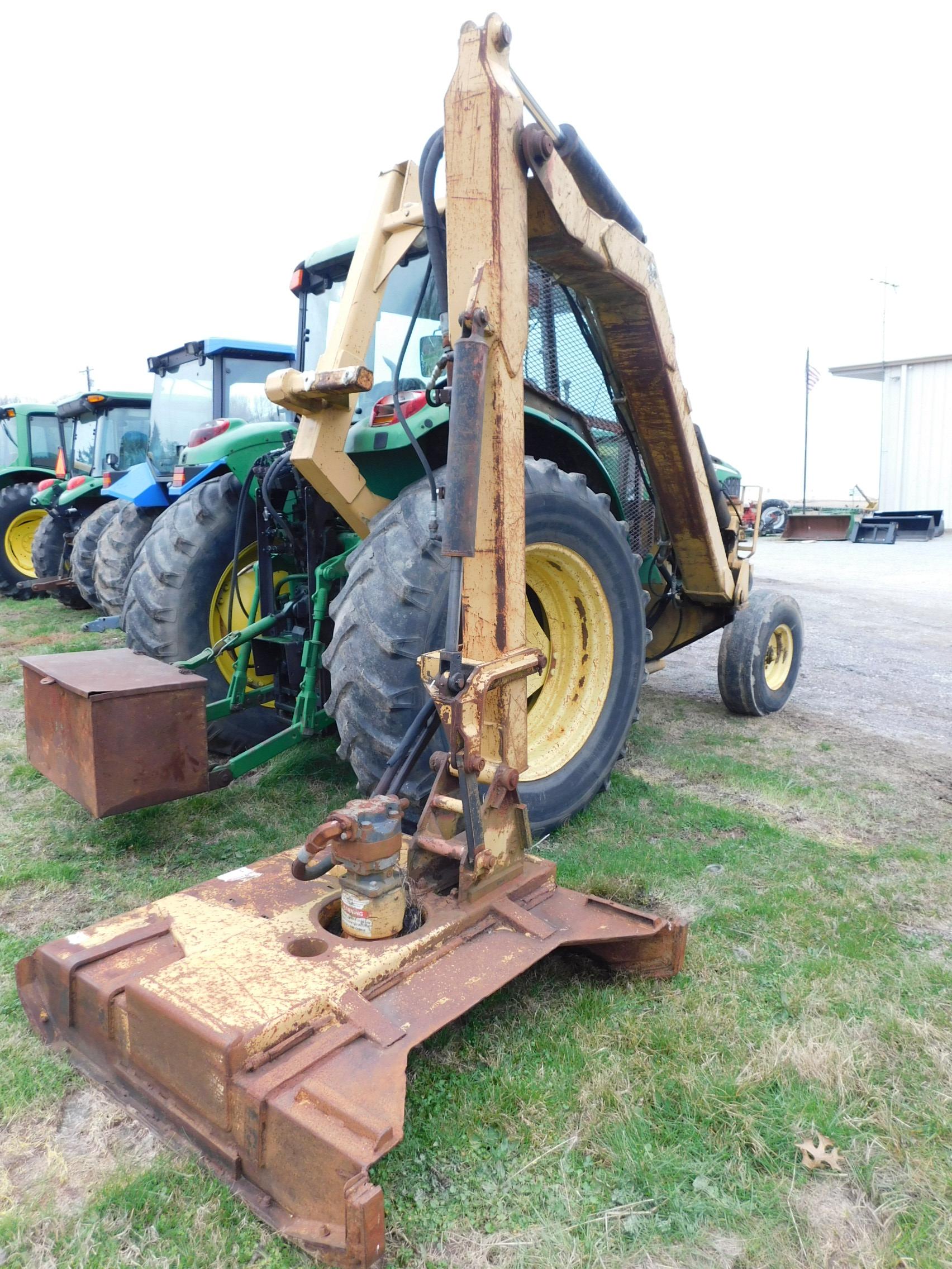 John Deere 6715  Tractor, 2WD, C/H/A, w/ Diamond Side Mower, S/N: A4496351