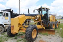 2008 CAT 140M Motor Grader, Enclosed Cab Heat & Air, Front Push Block, Rear
