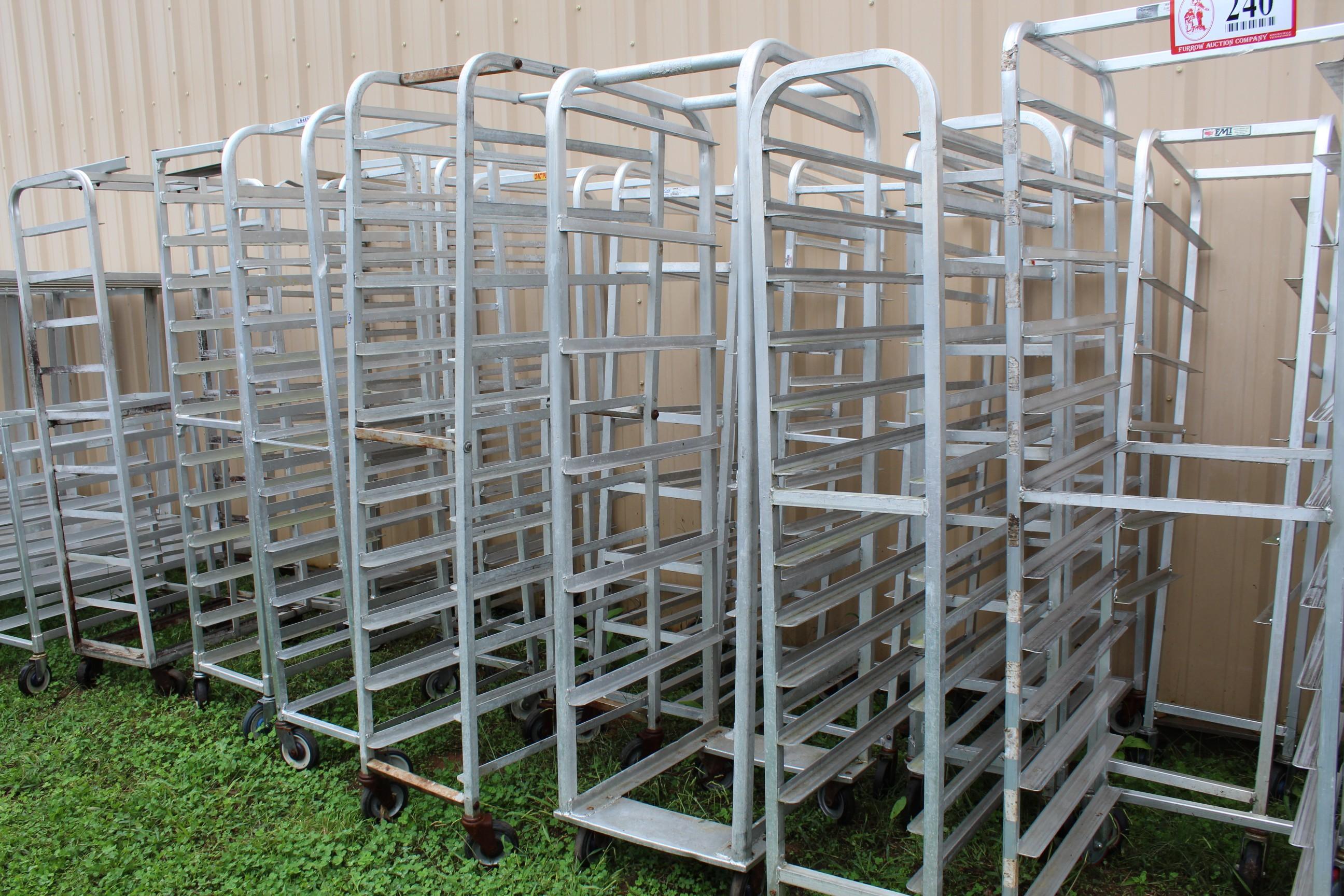 (15) Aluminum Tray Carts