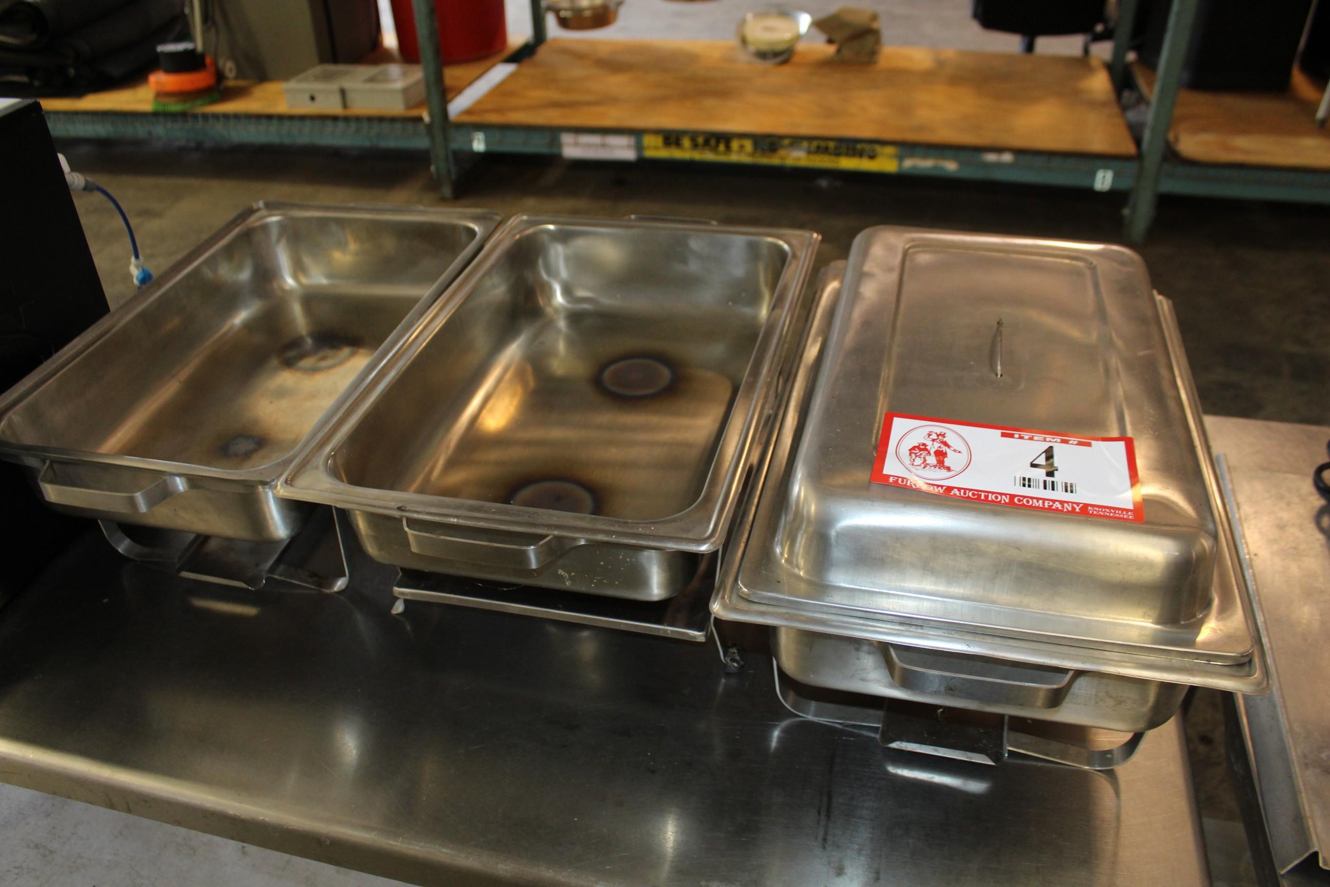(3) Chafing Dishes W/ Warming Lids