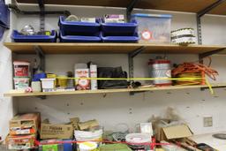 Contents Behind Yellow Ribbon- Drop Cords, Window Glaze, Sheetrock Compound