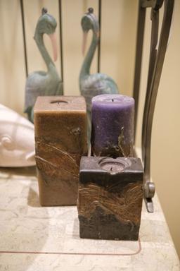 Assorted Lot to include - (1) large fish vase, (1) resin urn with fish scal
