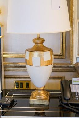 Pair (2) of Lamps Urn shape lamps w/gold leaf, Approx.   33"H