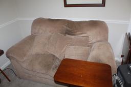 Contents of Living Room, Sofa, Loveseat, Recliner, TV Trays, Corner Curio C