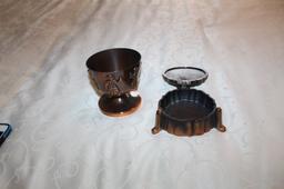 Lidded Copper Box With Hinged Top From Siberia & Copper Lignifer Chalice Fr