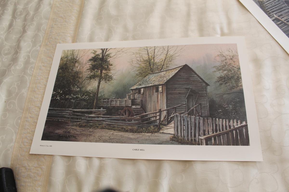 Unframed Robert Tino Print, Signed, "cable Mill", Unmatted, 23" X 14.25"