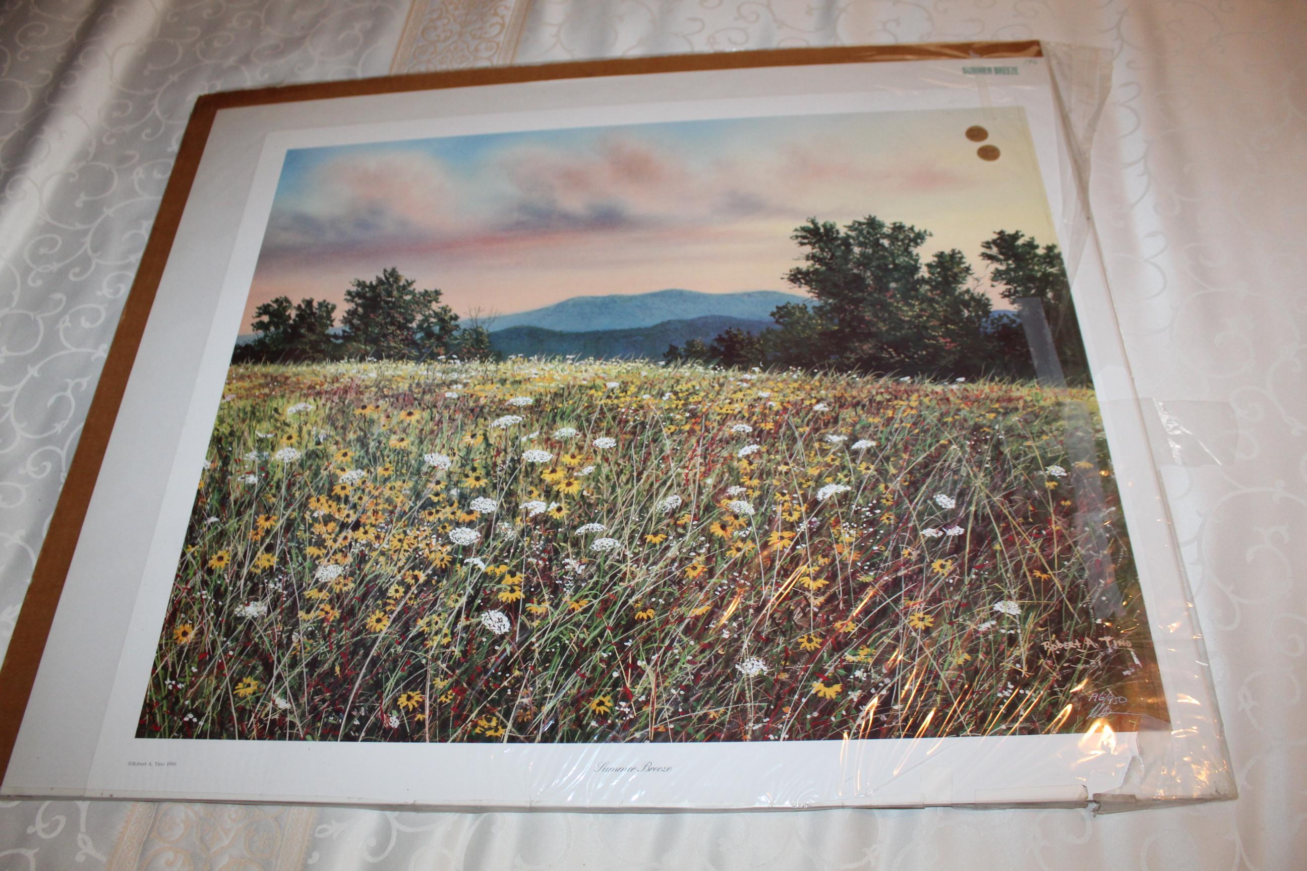 Unframed Robert Tino Print, Signed & Numbered, #496 Of 950, "summer Breeze"