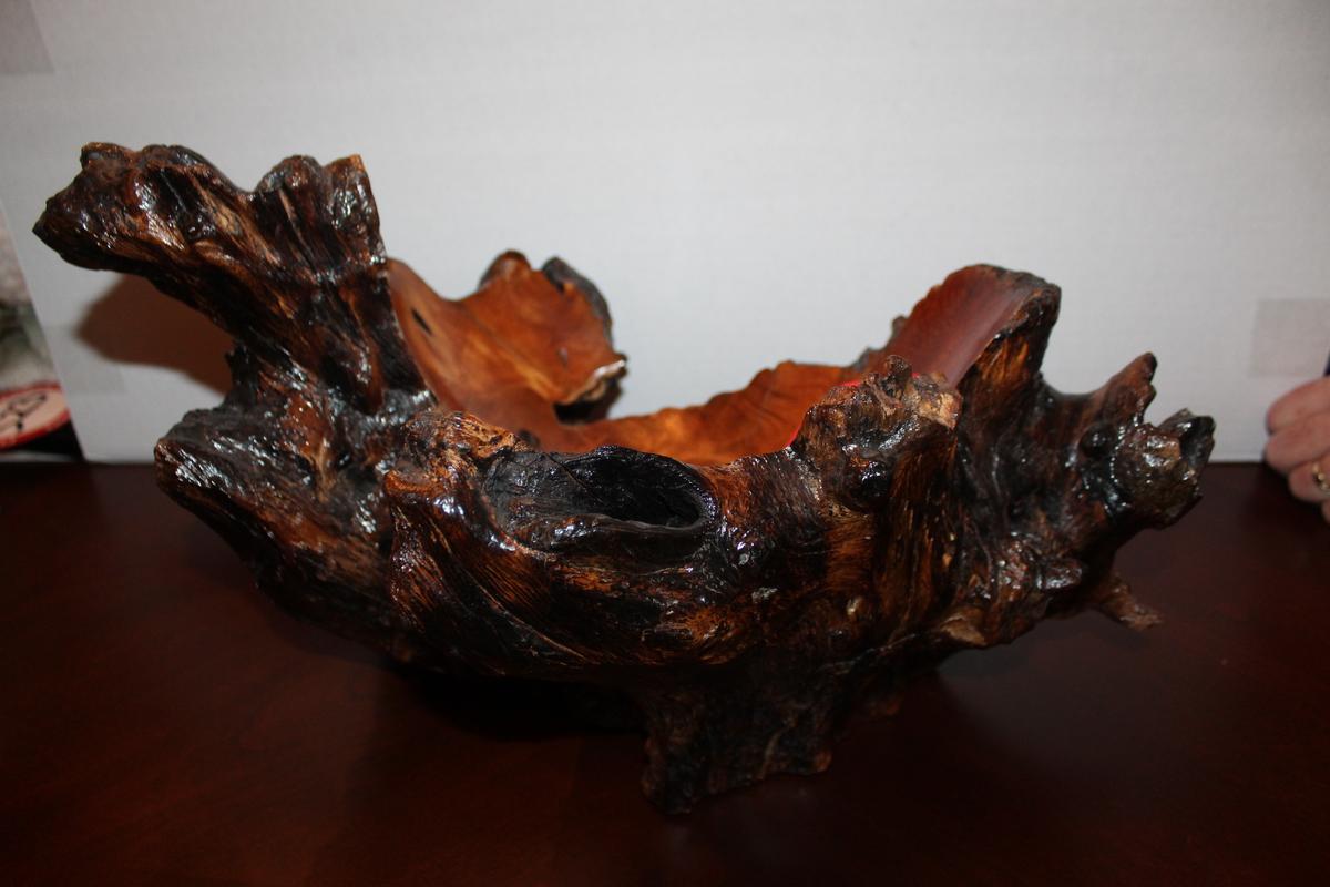 Polished Tree Wood Center Piece, 17" L X 12" D X 11" H